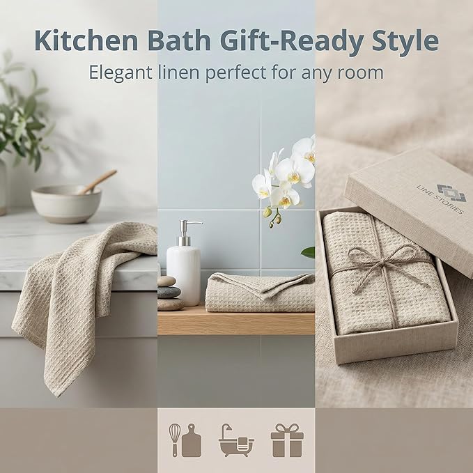 100% European Linen Hand Towels - Image 5