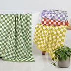 Jacquotha Checkered Bath Towels Set of 4-100% Cotton Towels - Image 9