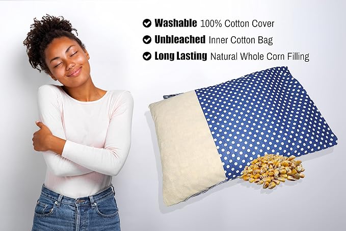 Microwavable Corn Filled Heating Pad and Cold Pack/Washable 100% Cotton Cover - Image 4