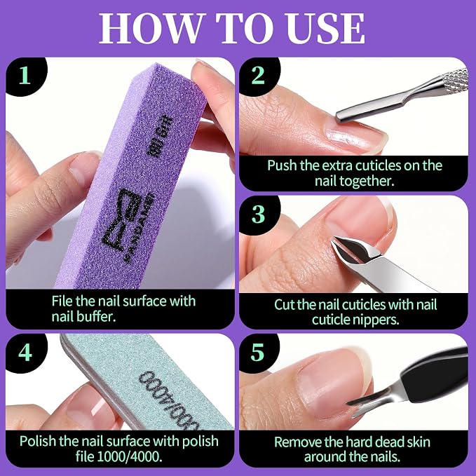 FANDAMEI Nail Buffer and Shine Kit, Nail Care Kit, Nail Buffer Kit, Nail Buffers - Image 6