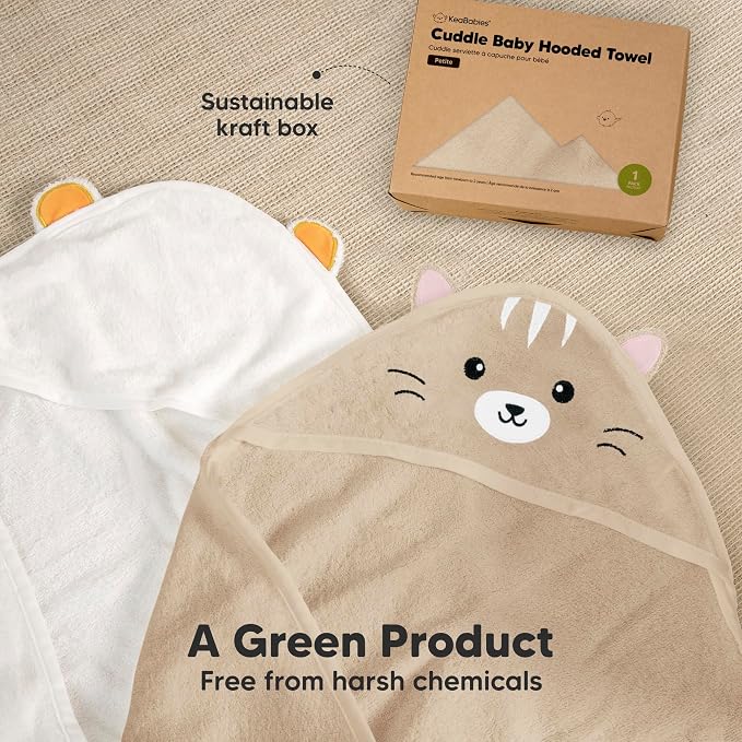 KeaBabies Hooded Baby Towel for Newborn - Image 8