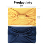 GiLi 2 Pack Wide Headbands for Women Boho African Knotted Non Slip Fashion Hair - Image 4