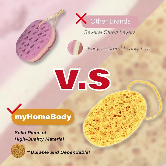 myHomeBody Bath Sponge, Foam Loofah, Body Scrubber - Image 7