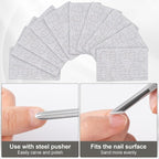 HINZIC Stainless Steel Nail Cuticle Pusher Tools Dual Ended Cuticle Remover - Image 7