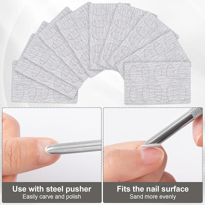 HINZIC Stainless Steel Nail Cuticle Pusher Tools Dual Ended Cuticle Remover - Image 7