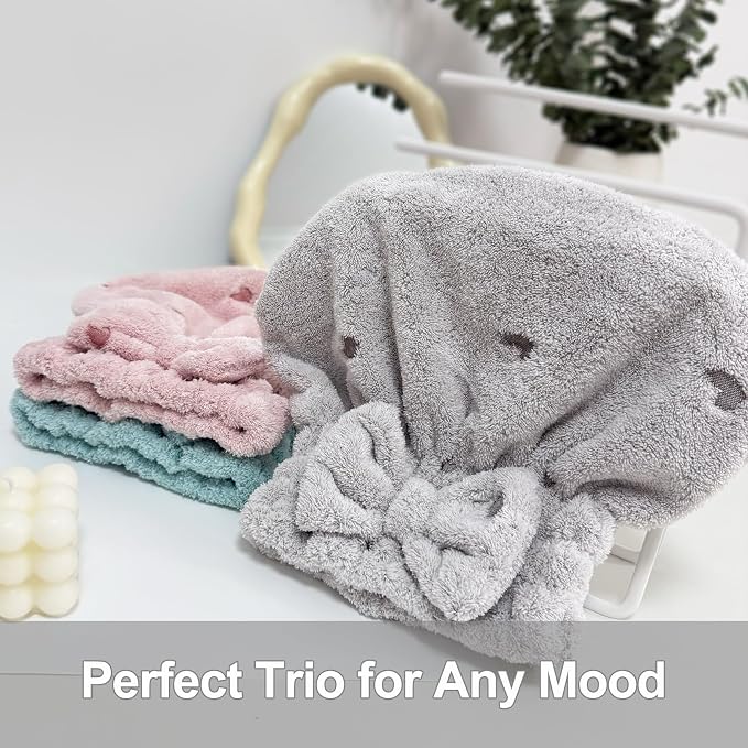 Jseng 3Packs Microfiber Hair Towel - Image 7