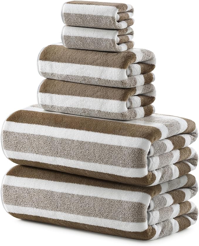 REDKISS Ultra Soft Bath Towel Sets 6-Piece 35"x70" | 100% Microfiber Highly by REDKISSOnline