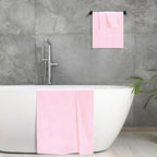 BOUTIQUO Ultra Soft 3 Pack Cotton Towel Set, Contains a Bath Towels 28x55 inch - Image 5