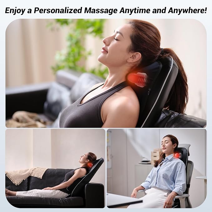 Mynt Back and Neck Massager for Pain Relief Deep Tissue, 3D Shiatsu Acupressure - Image 5