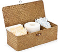 Sumnacon Small Woven Basket for Shelf, Wicker Shelves Storage Baskets by Sumnacon