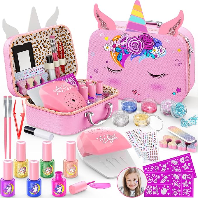 Kids Nail Polish Set for Girls, Nail Art Kit by Websonaw