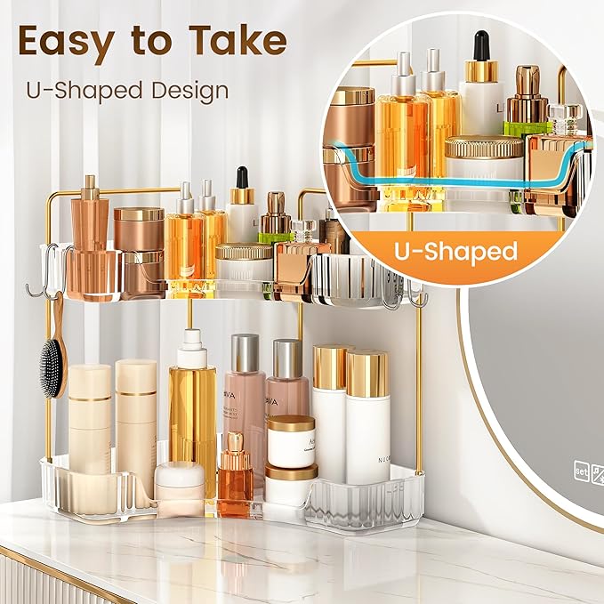 Corner Bathroom Counter Organizer 2 Tier Bathroom Organizers and Storage - Image 5