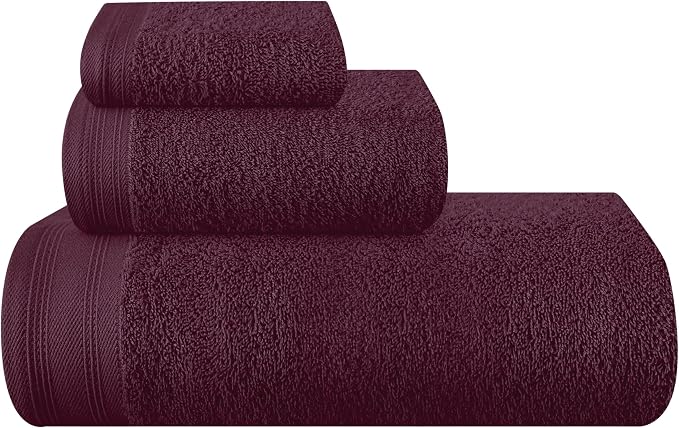 Ultra Soft 3 Pack Cotton Towel Set, Contains a Bath Towels 28x55 inch, a Hand by Unknown