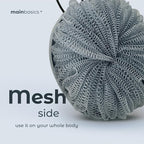 MainBasics Shower Tool Duo 2-1 Shower Loofah Sponge and Exfoliating Body - Image 3