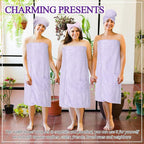 Tigeen Plus Size Towel Wrap for Women Spa Robe Set - Image 6