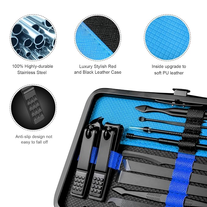 Professional Stainless Steel Nail Clipper Travel & Grooming Kit Nail Tools - Image 5