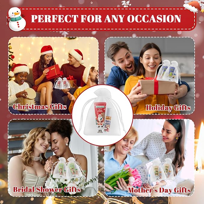 JAOJAO Christmas Lip Balm Bulk, Christmas Hand Cream - Image 8