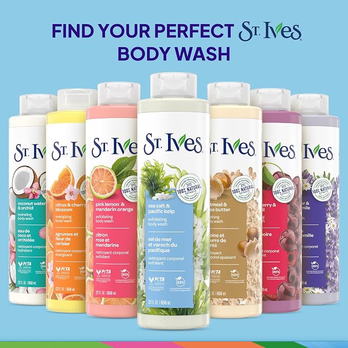St. Ives Sea Salt & Pacific Kelp Exfoliating Body Wash 22 Fl Oz - Image 7