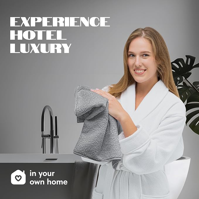 White Classic Light Gray Hand Towels - Image 7