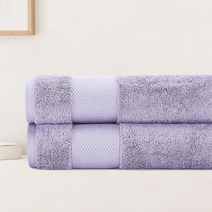 BIOWEAVES 100% Organic Cotton Bath Sheet Set of 2 | Soft Oversized Bath Towels by BIOWEAVES