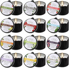 12pcs Massage Oil Candle, Moisturising Natural Soybeans Gift Sets, 1oz Low - Image 3