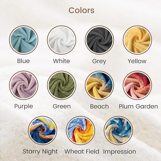 SEMAXE Purple Bath Towel, 100% Cotton Bath Towel - Image 8