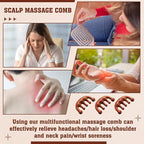LemonRoad 12 Pack Wooden Scalp Massager Natural Sandalwood Wide Tooth Combs - Image 6