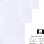 COTTON CRAFT Waffle 6 Piece Towel Set - Image 7