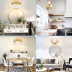 ShineTech 2-Light Gold Bathroom Vanity Fixtures, Modern Wall Lighting - Image 6