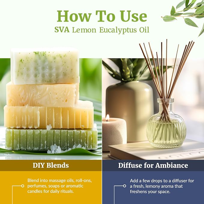 SVA Lemon Eucalyptus Essential Oil – 4 Fl Oz – 100% Natural Citriodora Oil - Image 6