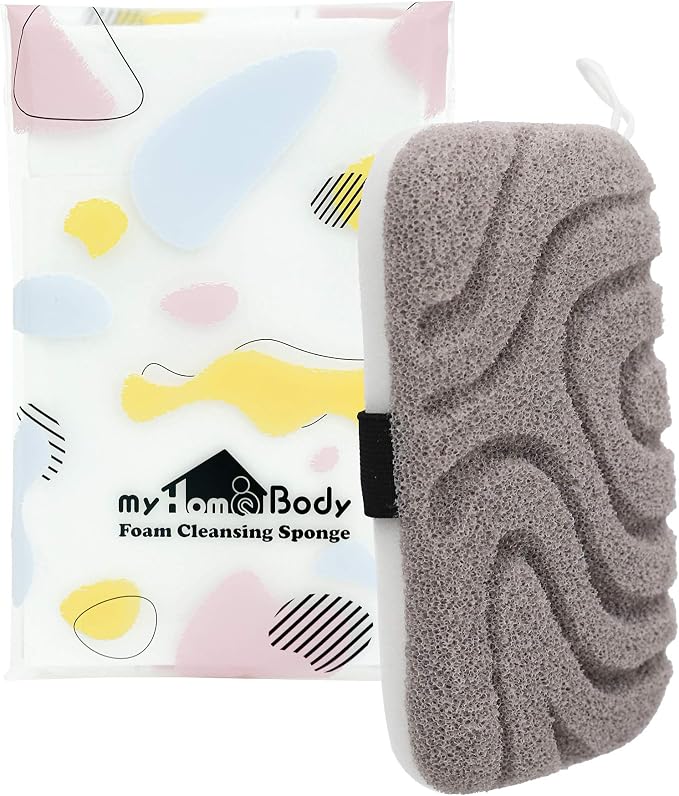 myHomeBody Loofah Exfoliating Body Scrubber, Bath Sponge by myHomeBody