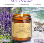Aromatherapy Candles, Scented Candles, 7 OZ Sage Sea Salt Candles, Stress - Image 3