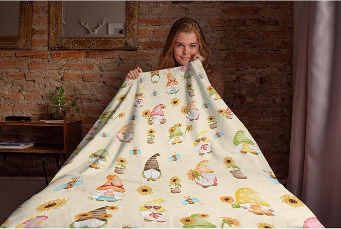 Cute Sunflower Flannel Fleece Blanket Throw Couch Microfiber Soft Cozy - Image 5