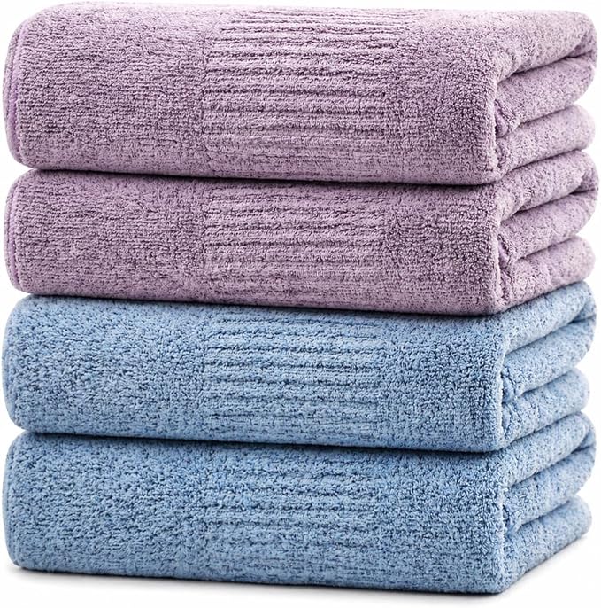 SEISSO 2 Pack Extra Large Bath Towels 63"x35", Bath Sheets by SEISSO