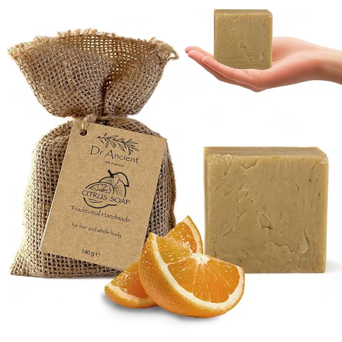Dr.Ancient Citrus Soap Bar, Organic Soap Bars Handcrafted the Traditional Way by DrAncient