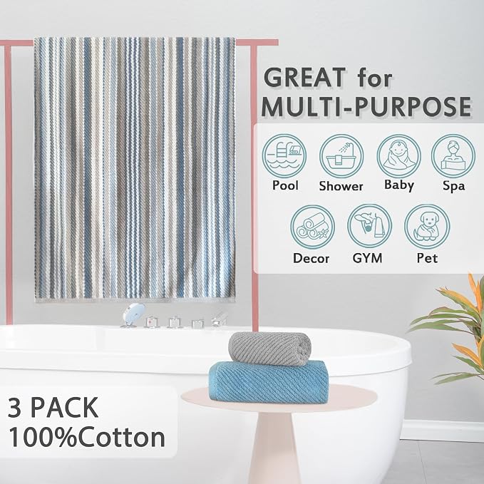 VOOVA & MOVAS Towel Set for Bathroom - Image 3