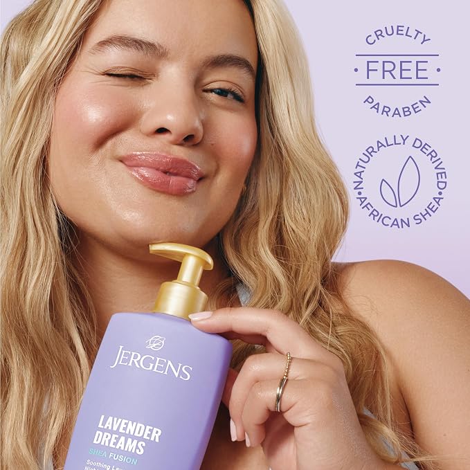 Jergens Shea Fusion Lavender Dreams Body Lotion, Scented Lotion, Moisturizer - Image 3