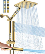 Filtered Shower Head with Handheld Spray Combo High Pressure Rain Shower Head by HOMBETER