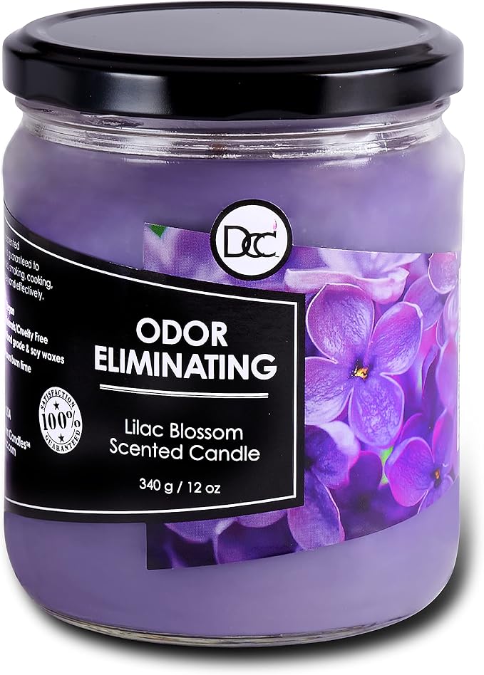 Lilac Blossom Odor Eliminating Highly Fragranced Candle by DiannesCustomCandles