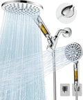 MakeFit Dual Filtered Shower Heads Combo, High Pressure Rain Shower Head by MakeFit
