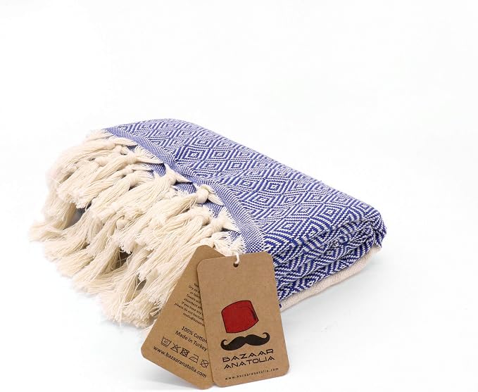 Bazaar Anatolia Turkish Beach Towel – 100% Cotton, Quick Dry, Sand Free Towel - Image 9