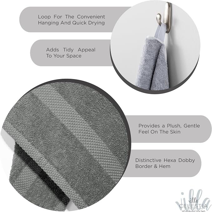 100% Cotton Wash Cloth for face & Body Set of 6, Sustainable, Highly Absorbent - Image 4