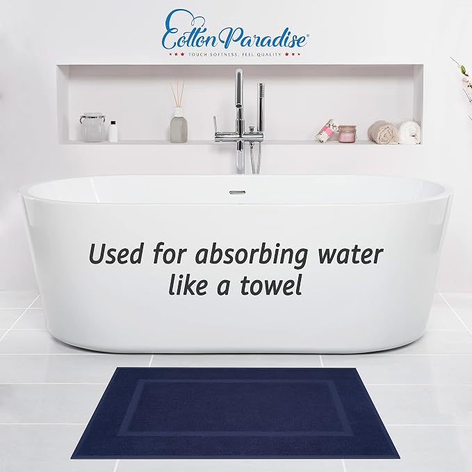 Cotton Paradise 100% Cotton Bath Mats - Image 2