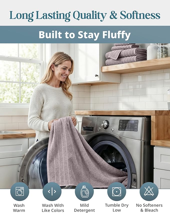 Casa Platino 100% Cotton Bathroom Towel Set - Image 7