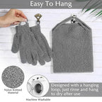 Anezus Exfoliating Back Scrubber Bath Gloves Set, Exfoliating Shower Towel - Image 5