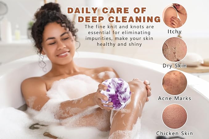 2 Pack African Net Sponge Exfoliating Body Scrubber Bath Sponge - Image 5