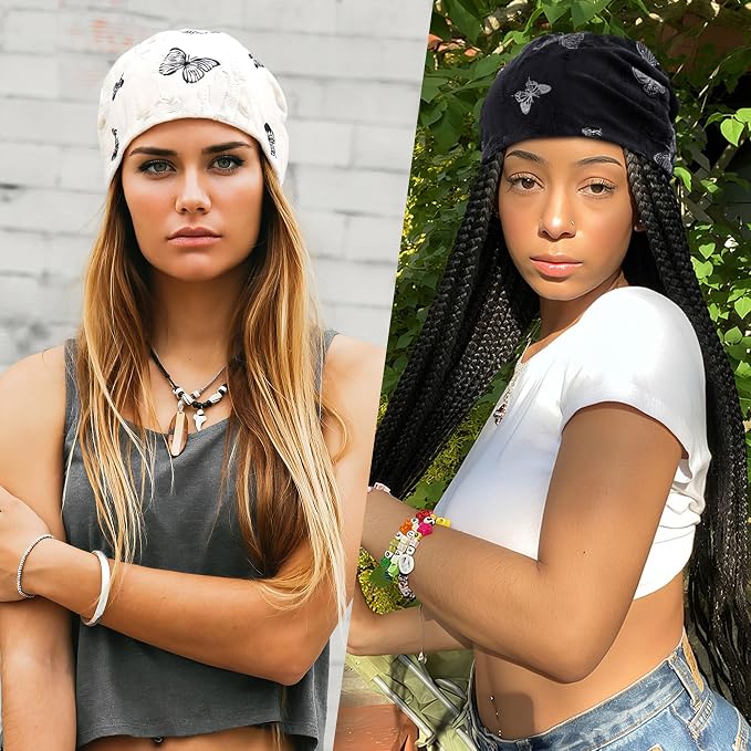 Women's Summer Beanie for Men Hat Boho Hats Adult Dwarf Hats Chemo Cap Cancer - Image 3