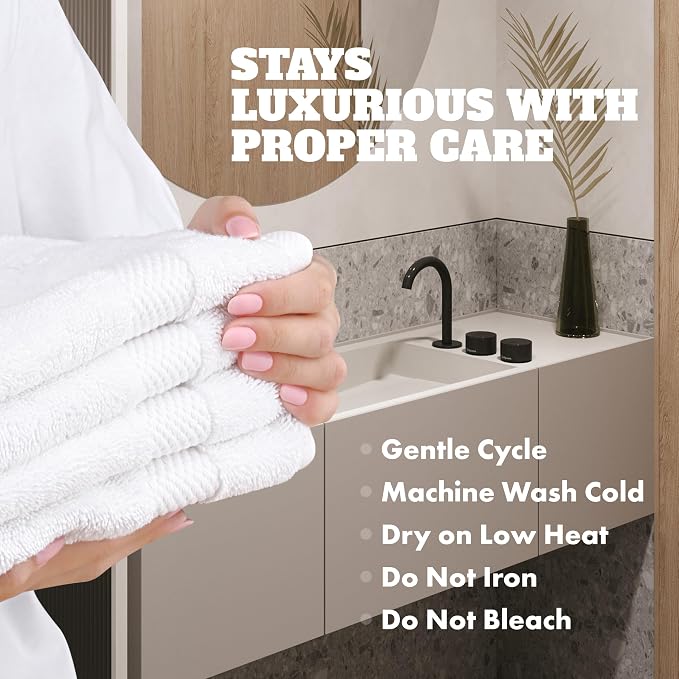 White Classic Wealuxe Cotton Hand Towels - Image 6