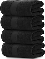 White Classic Luxury Black Bath Towels Extra Large | 100% Soft Cotton 700 GSM by WhiteClassic