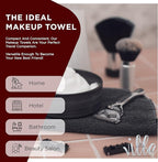 Black Makeup Remover Towels Set of 4, 100% Soft Cotton Reusable Luxury 4 Pcs - Image 3